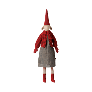 Maileg - Julenisse - Pixy str. 4 - Pige Stribet Strikket Cardigan
