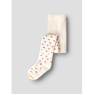 Lil' Atelier - Strømpebuks - Reba - Turtledove Biking Red