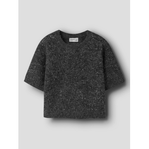 Name It - Kortærmet Strik - Riaglitter - Black