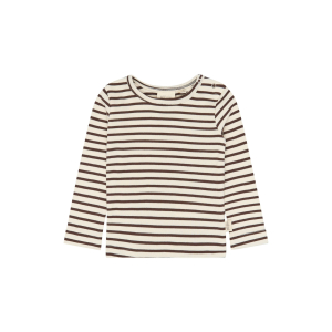 Petit Piao - Bluse - Sky - Chestnut Striped