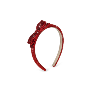 Konges Sløjd - Hårbøjle - Velvet Bow - Red Glitter