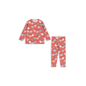 Konges Sløjd - Julesæt bluse og leggings - Bow Ballerina Blush