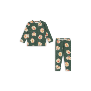 Konges Sløjd - Julesæt bluse og leggings - Basic - Deer Diary Green